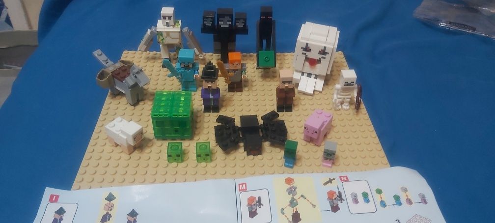 14 sztuk +2 małe klocki figurki minecrafy kompatybilne z lego nowe