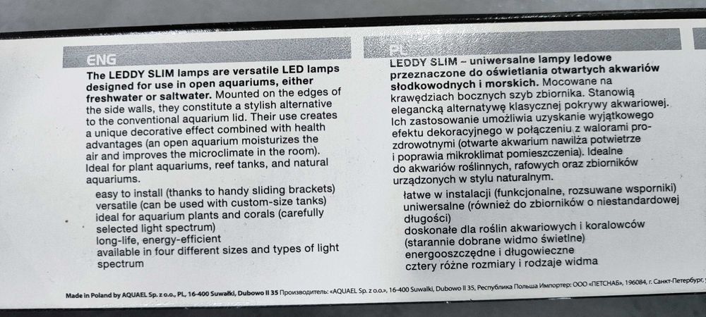 Aquael Leddy Slim - Sunny 6500K 3800lm 100cm-120cm 36kWh/1000h, A++