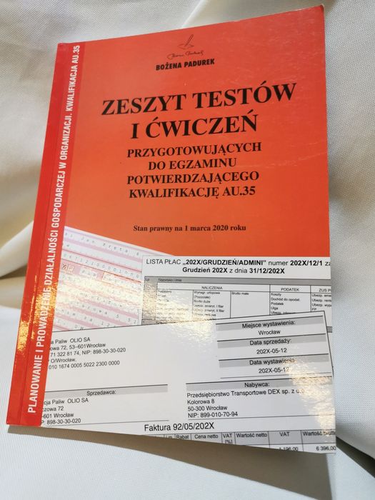 Zeszyt testów i ćwiczeń  Padurek Bożena Kwalifikacja AU. 35