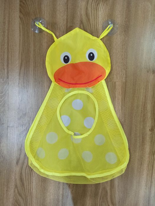 Bolsa armazenamento brinquedos banho + oferta pequeno brinquedo banho