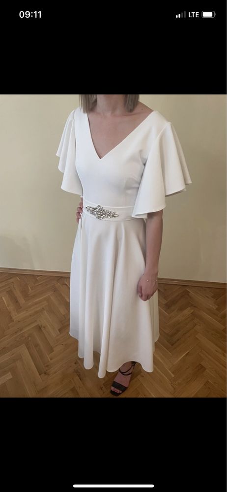 Biała sukienka na ślub, chrzciny, komunie, poprawiny