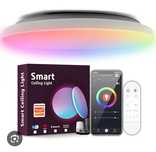 Lampa sufitowa LED RGB + biała - sterowanie smart, pilota 30 cm