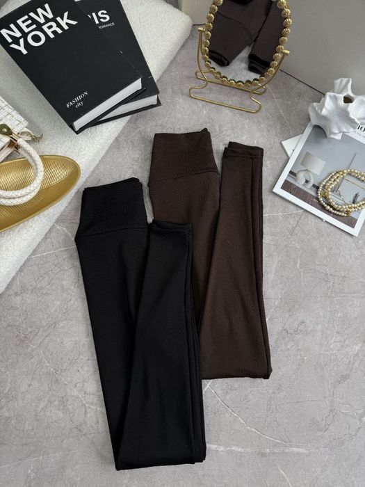 Лосини на флісі шоколад чорний мікродайвінг