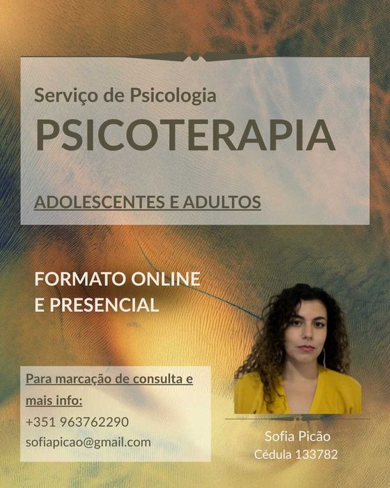CONSULTAS DE PSICOLOGIA -atendimento individual ADOLESCENTES e ADULTOS