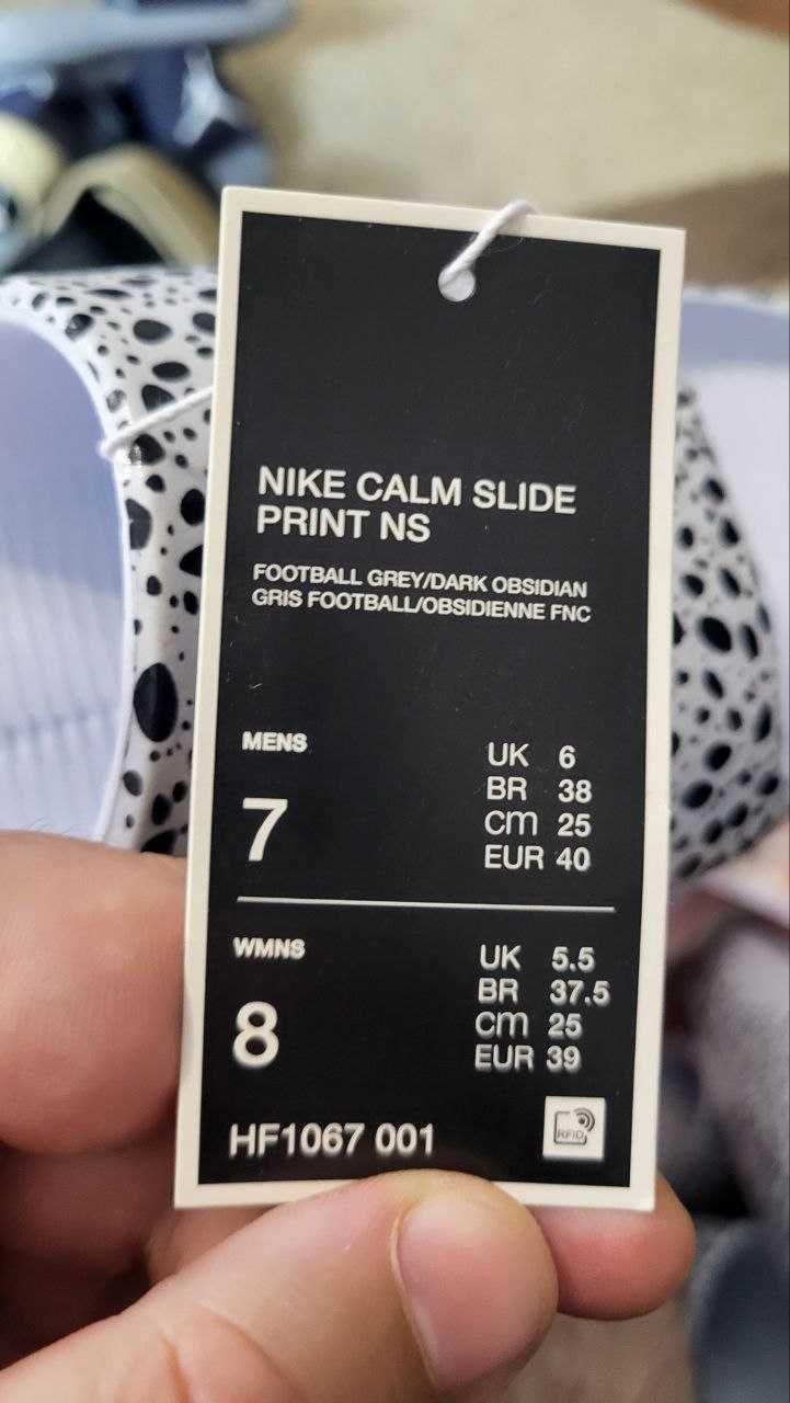 Шльопанці Nike Calm Slide Grey (EUR-38-39) Оригінал