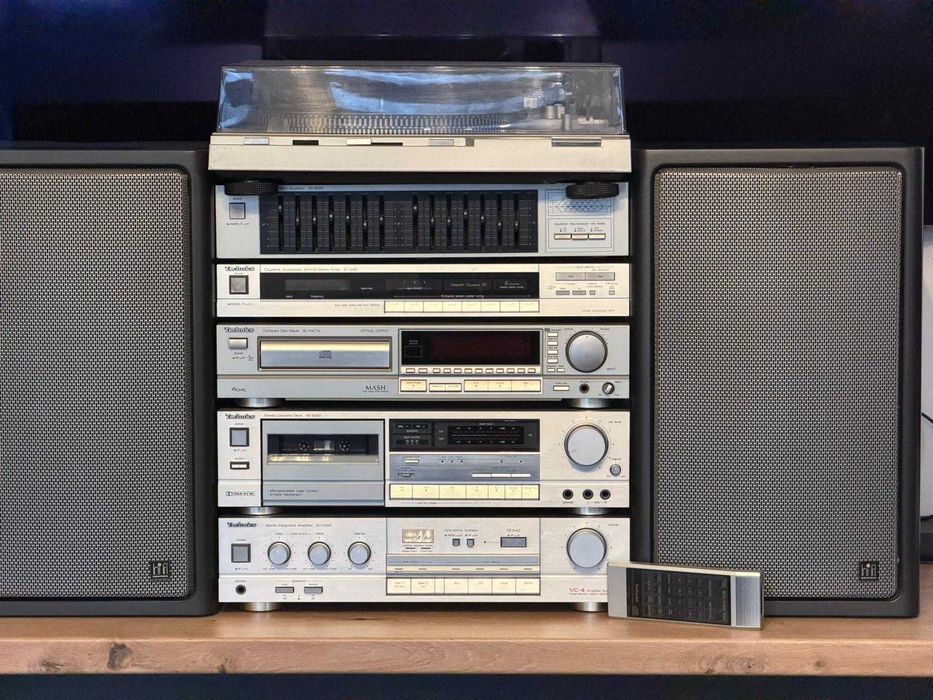 Zestaw składanka TECHNICS srebrny winyl CD kaseta GRUNDIG box 1000