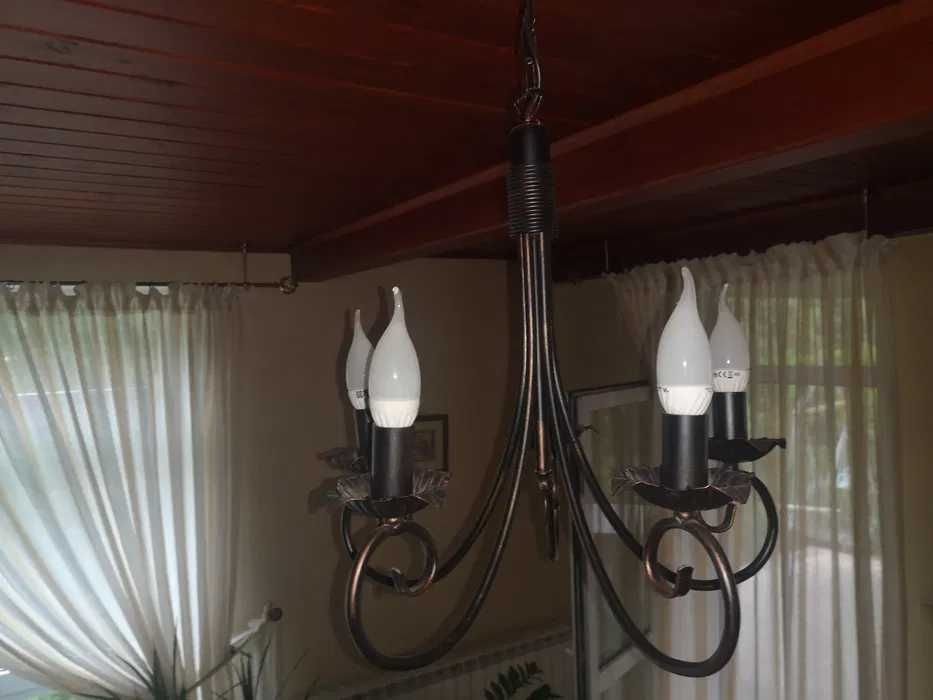 Żyrandol metalowy 5 ramienny