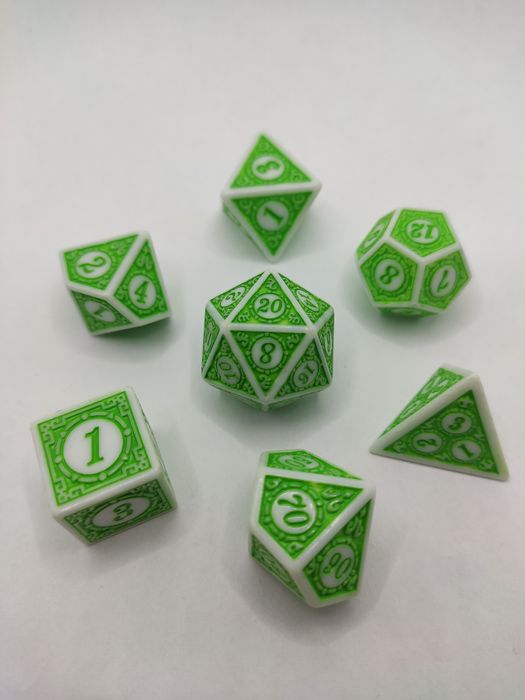 Zestaw 7 kości RPG - Runy Driad: Teral