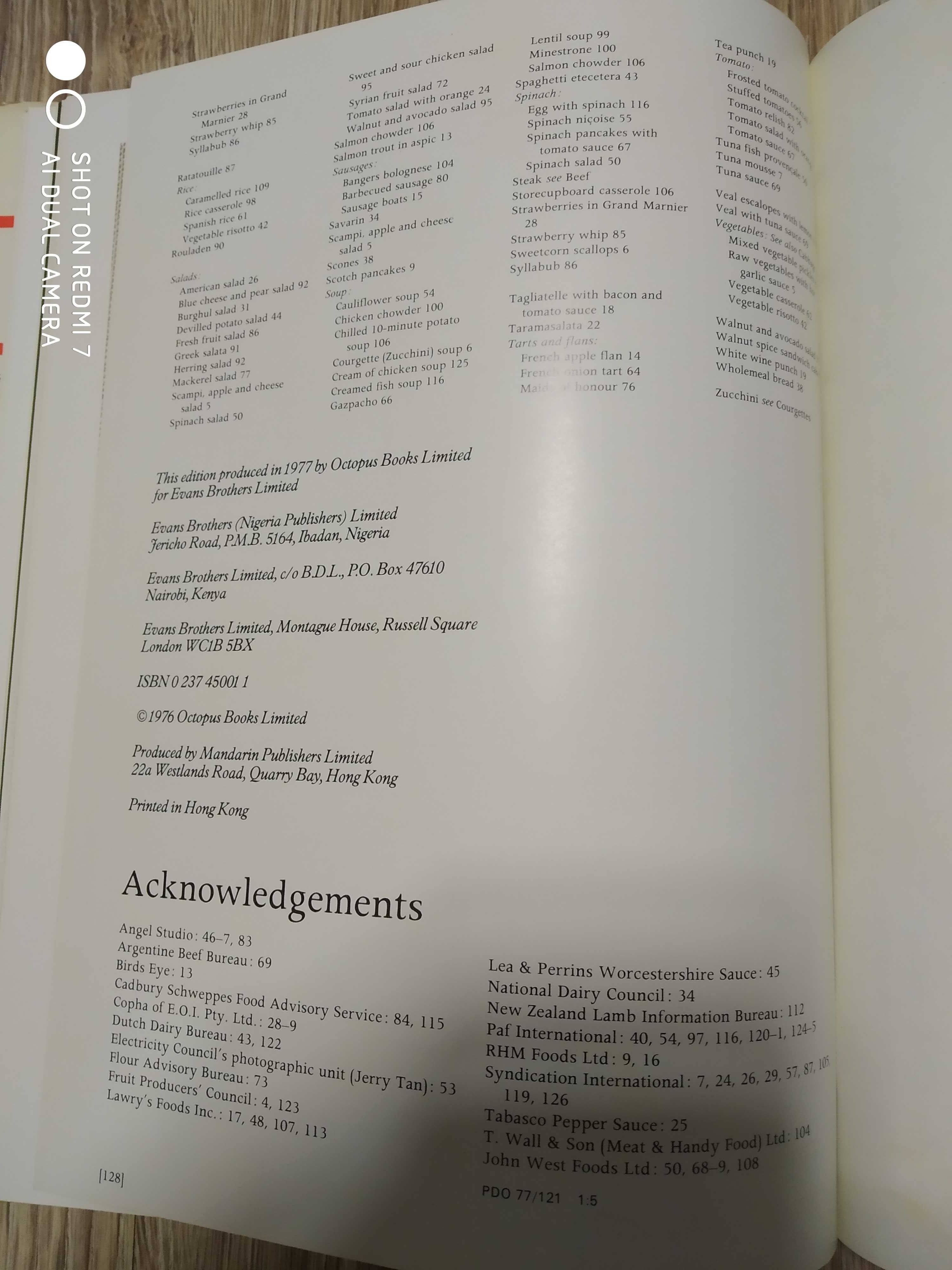 Кулинарна книга , англ. мовою, великий формат