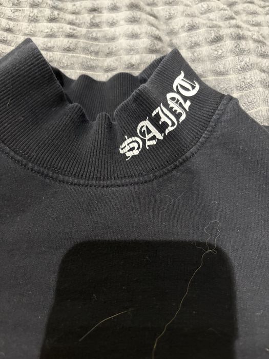 Чоловіча футболка чорна з коміром Saint Morga S