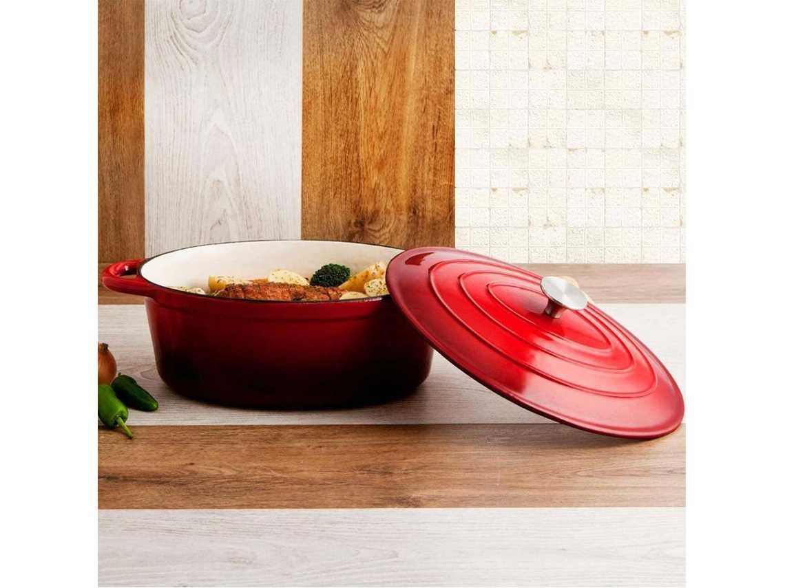 Panela BIDASOA (Vermelho - Ferro Fundido - 30x23x14 cm)