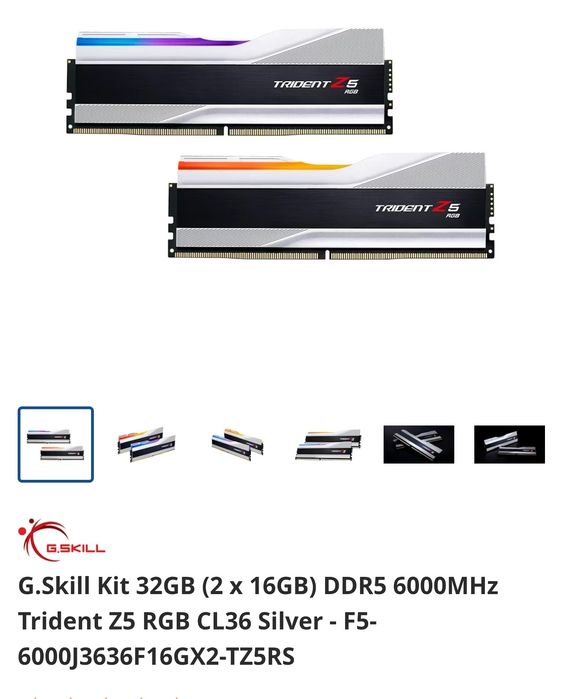 Memoria RAM DDR5 32GB 2x16 6000mhz