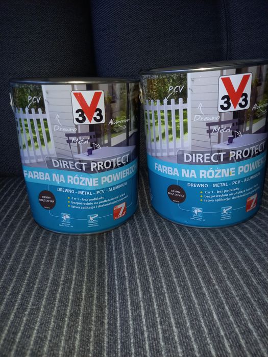 V33 farba na różne powierzchnie  ciemny brąz satyna