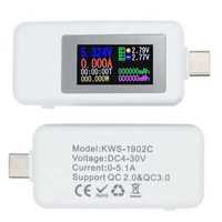 USB-тестер Keweisi KWS-1902C. Цифровий вольтметр, амперметр