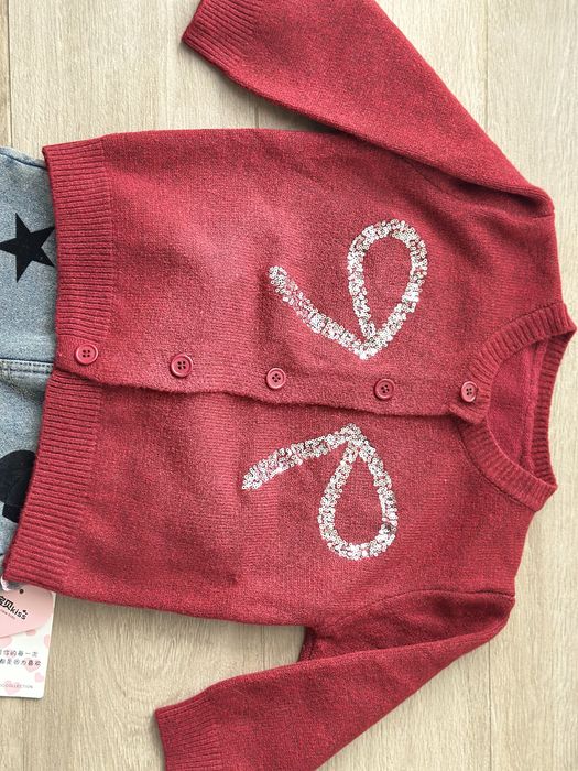 Джинси утеплені та светрик для дівчинки 120-130см