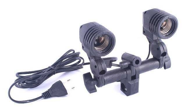 Подвійний тримач для спалахів та ламп постійного світла