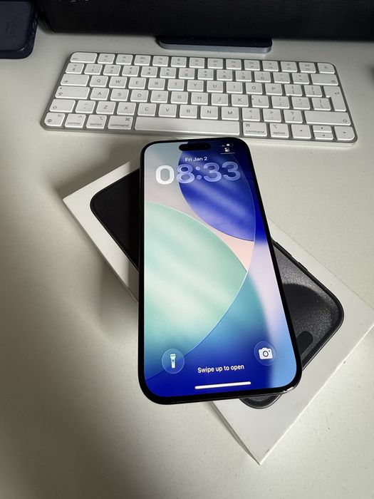 iPhone 15 Pro 256gb Titanium Black Idealny Bateria 97% od nowosci