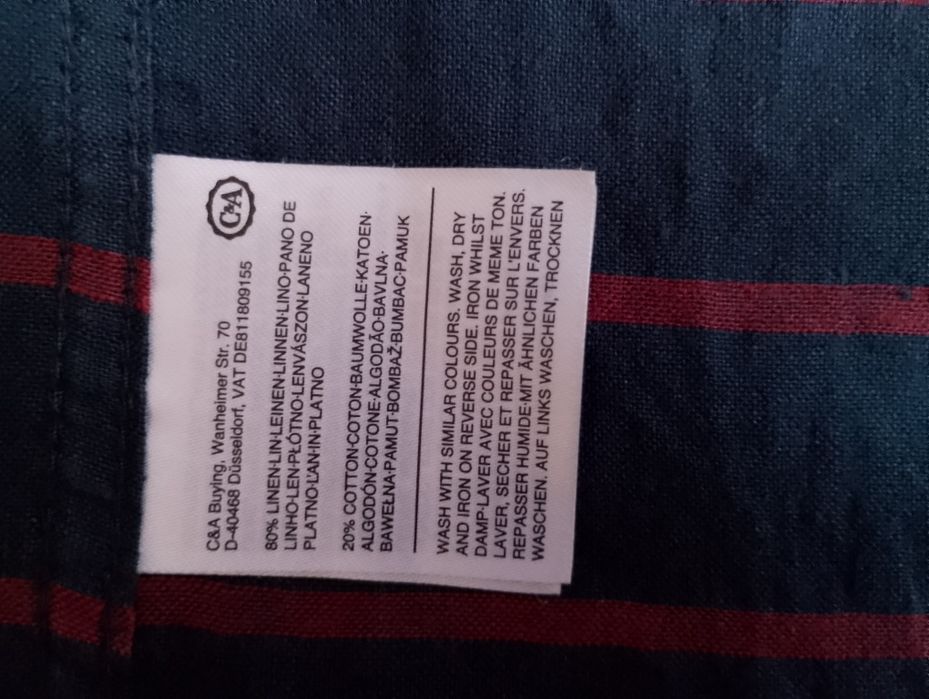 Koszula lniana męska rozm S