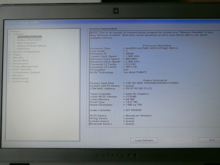 Ноутбук 14.DELL LATITUDE E6430U i5, 4RAM. ssd 256