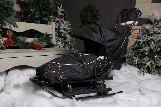 Санки сани з колесами Prampol Delux 7в1 Польща!