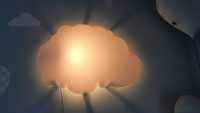 Lampka kinket chmurka biala ikea z żarówka