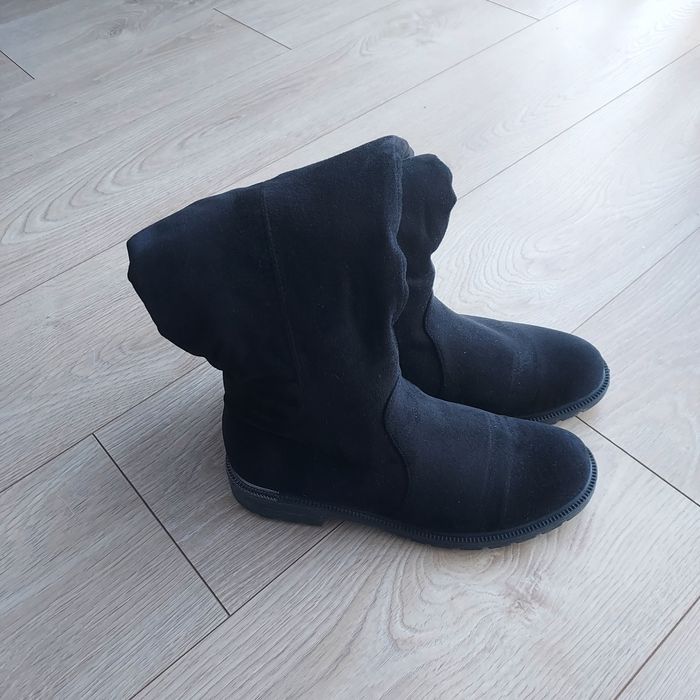 Kozaki kozaczki buty zimowe długie 38 czarne