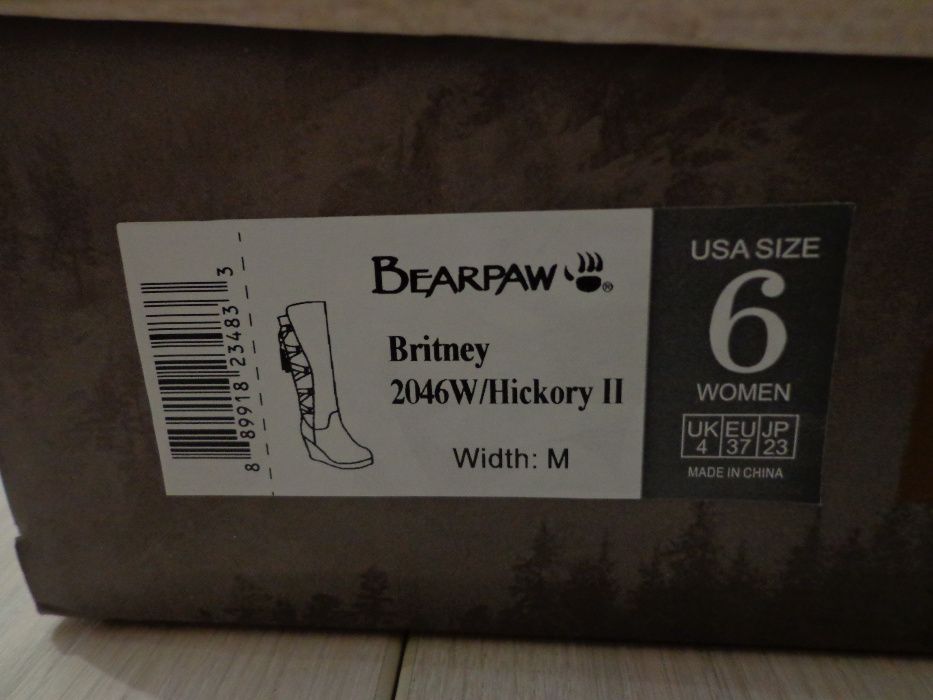 Новые замшевые женские зимние сапоги на платформе Bearpaw Britney 37