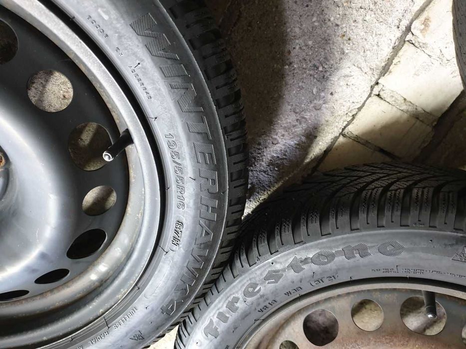 Felgi stal Koła C3 DS3 R16 4x108 opony zimowe 195/55R16 7,4mm 2021r