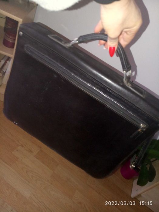 Teczka torebka dyplomatka  skóra