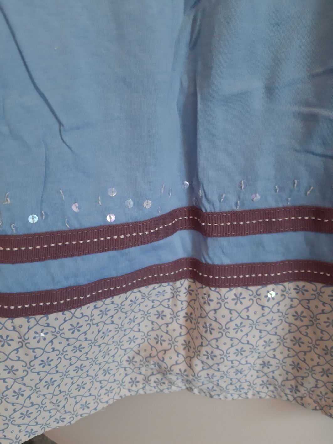 Bluzka bluzeczka tunika KappAhl M L niebieska Indie vintage lato boho
