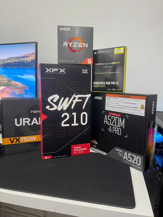 PC Gamer Ryzen 5 5600 + Radeon RX 7600 – Alto Desempenho!