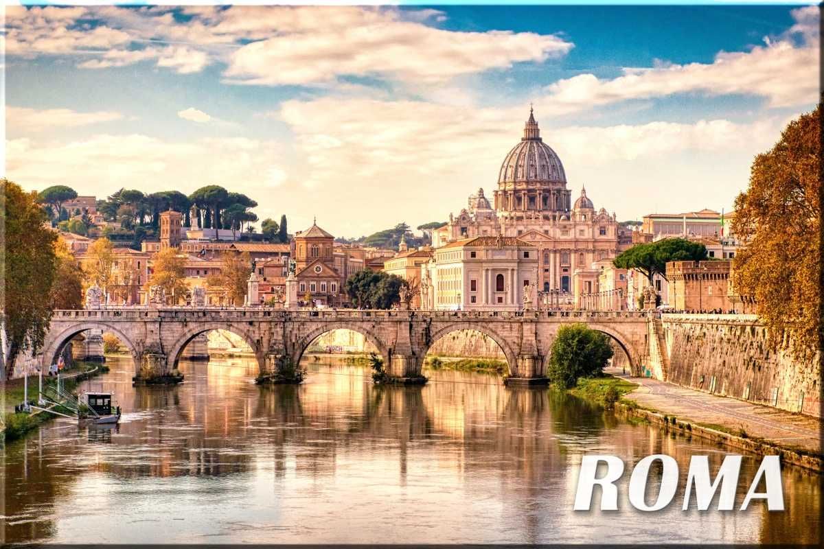 Magnes na lodówkę Włochy Rzym Most