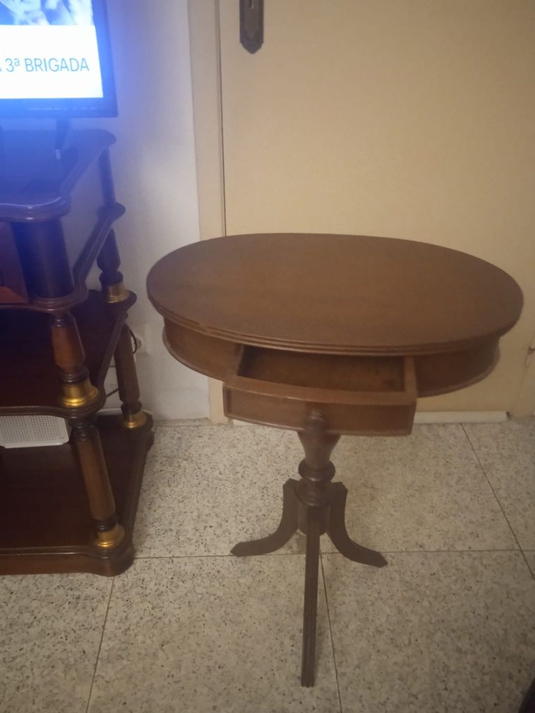 Mesa apoio oval vintage