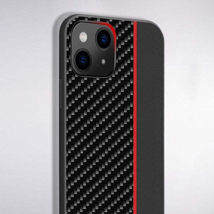 Tel Protect Carbon Case Do Iphone 13 Mini Czarny Z Czerwonym Paskiem