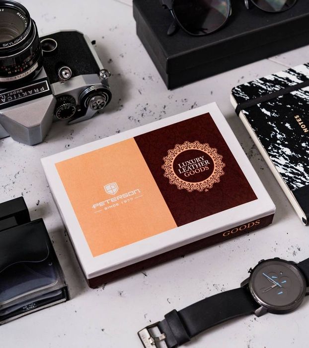 skórzany portfel męski na zamek - peterson