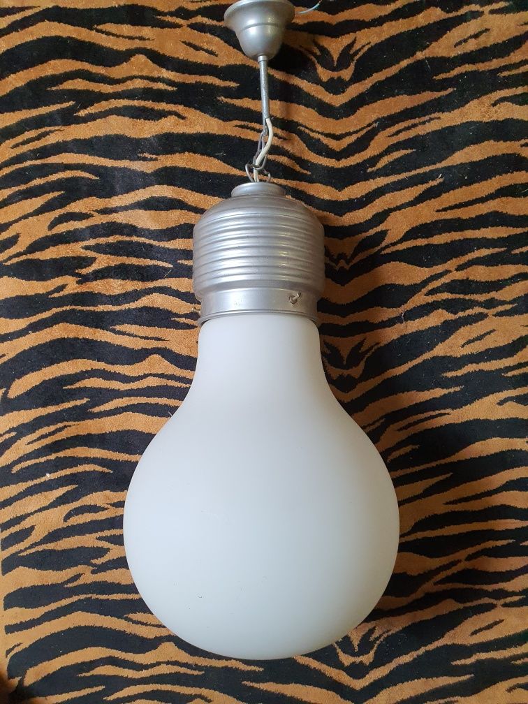 Lampa żarówka srebrna wielka do pokoju dziecięcego E27