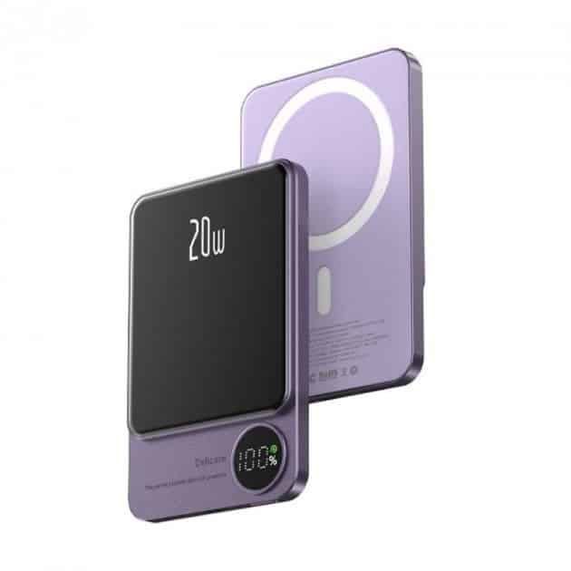 PowerBank Q9 5000 mAh 20W (MagSafe) - purpurowy