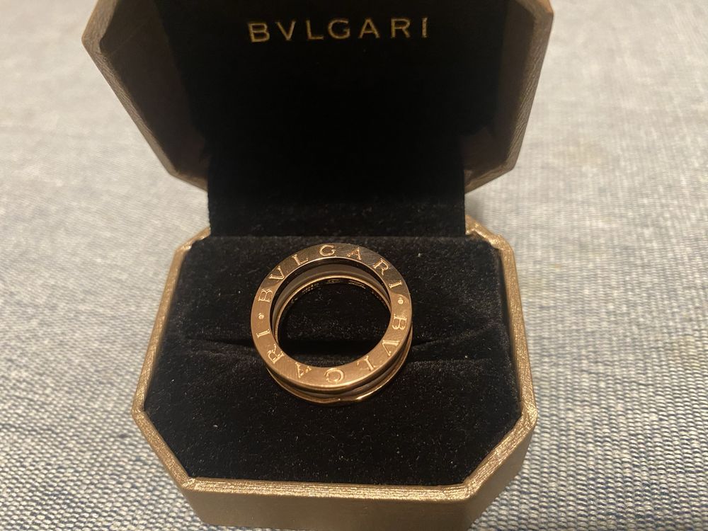 Pierscionek BVLGARI rozowe zloto