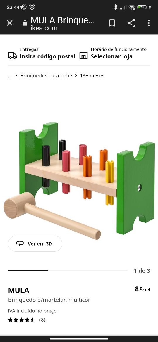 Brinquedo madeira ikea