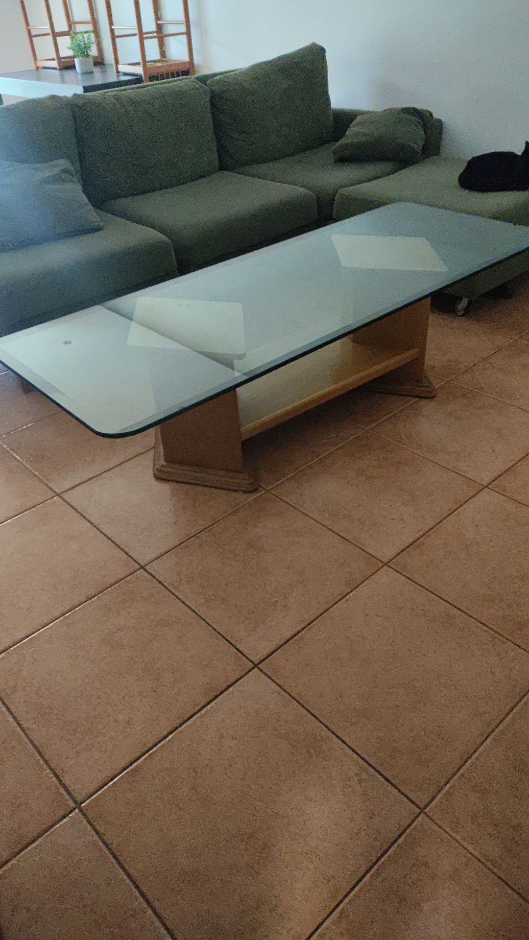 Mesa de centro de vidro