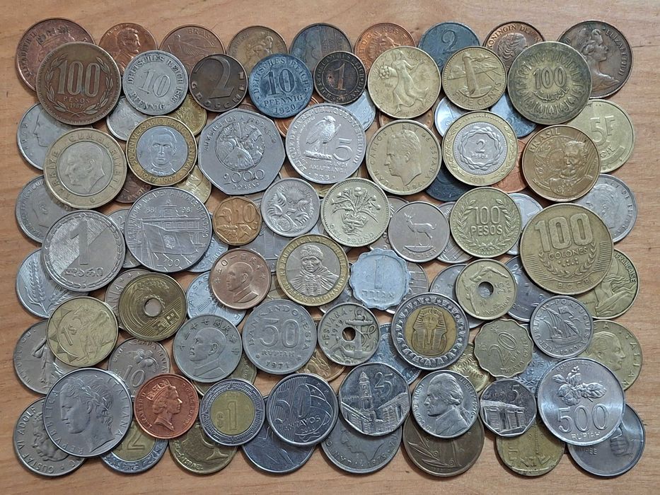 Монеты мира все континенты без повторов 104 шт №8