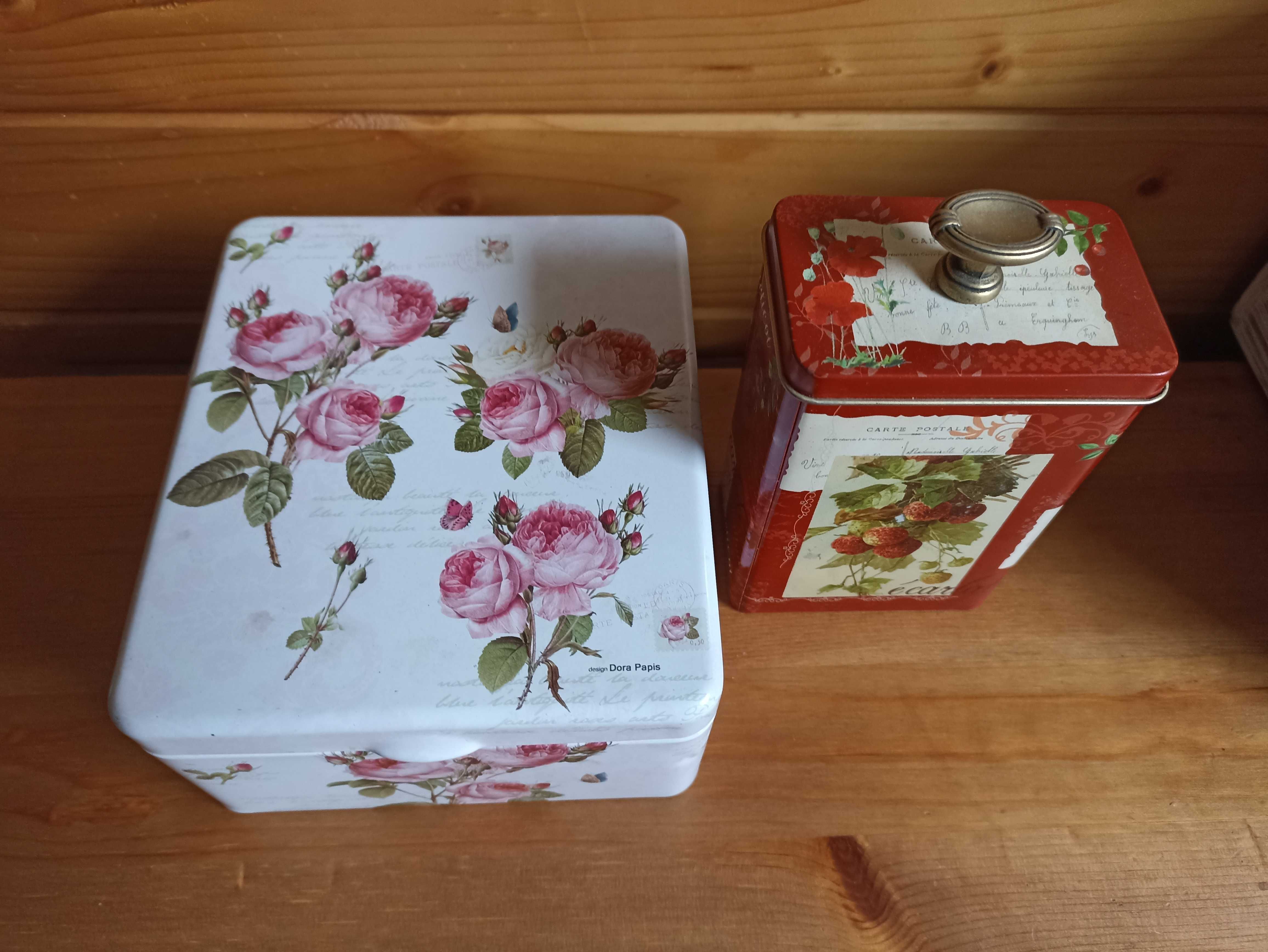 Komplet, 2 puszki, na herbatę, do kuchni, pojemniki