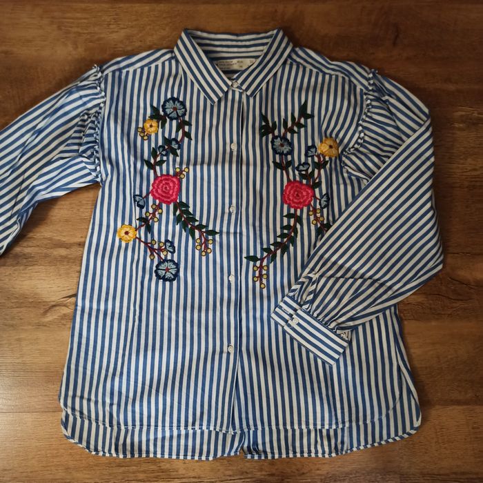 Koszula długi rękaw boho ZARA GIRLS rozm. 134-140