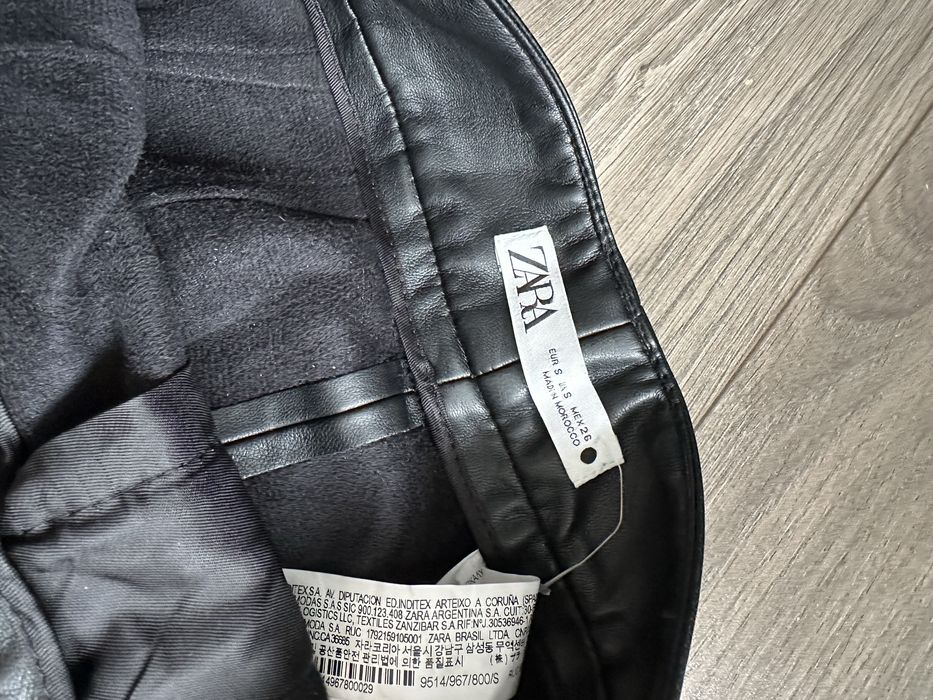 Шкіряні штани zara зара 36 розмір