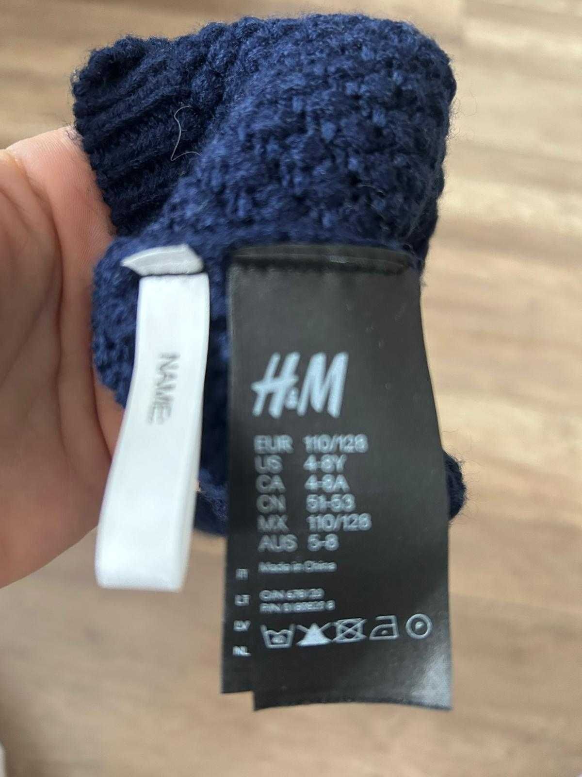 Czapka, beret firmy H&M w rozmiarze 110/128cm
