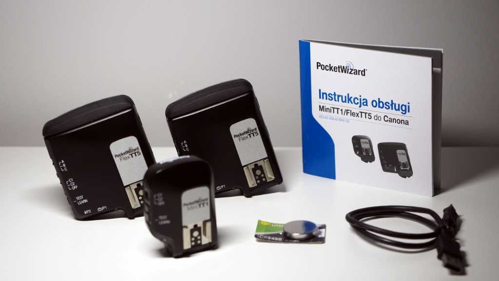 PocketWizard MiniTT1 + 2x FlexTT5 bezprzewodowe wyzwalanie lamp Canon