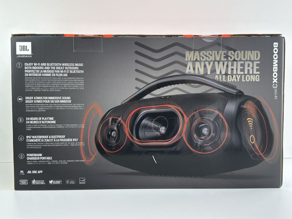 Нова акустична колонка JBL BOOMBOX 3 Wi-fi чорна