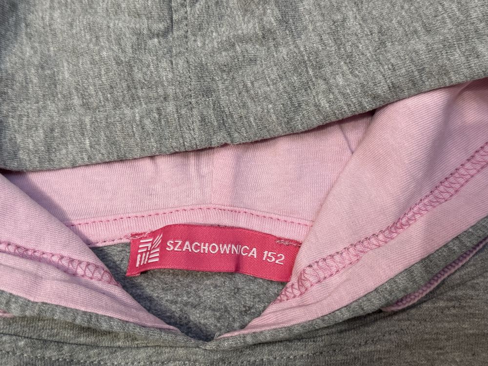 Szara bluza z jednorożcem Szachownica 152cm
