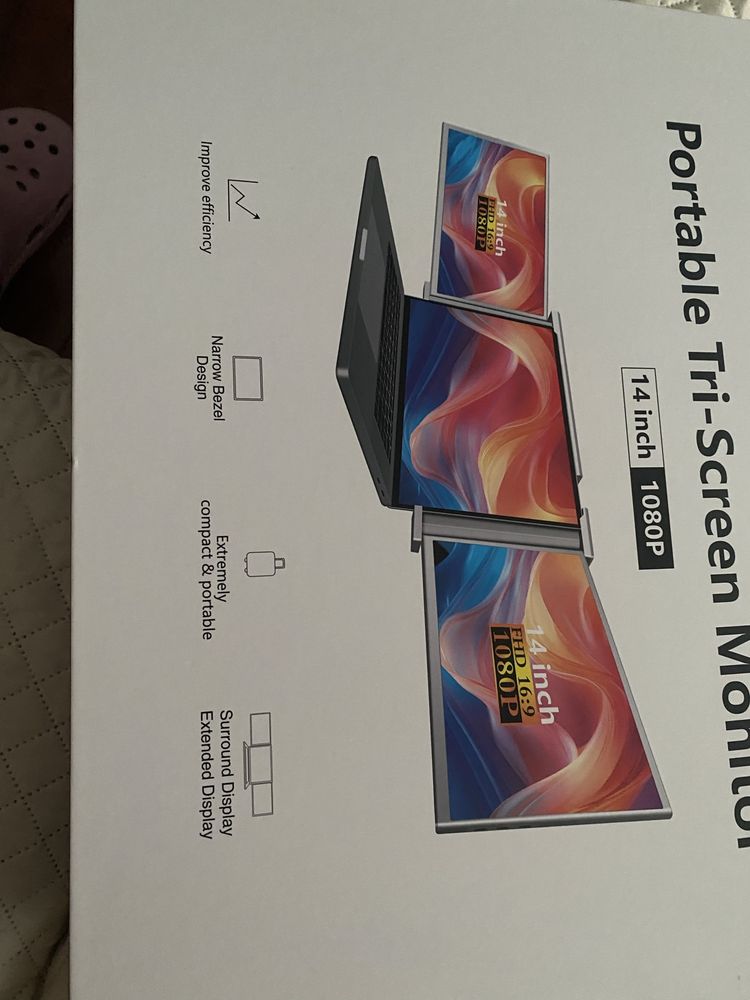 Portable Tri-screen Monitor 14 inch NOVO