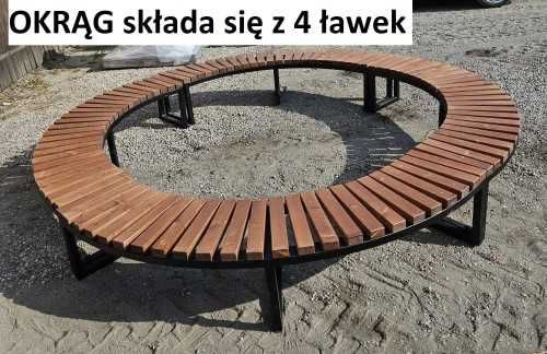 Ławka łukowa, ogniskowa, producent, atest, różne kolory